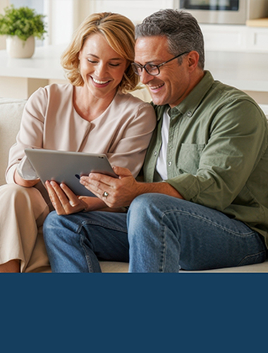 couple looking at laptop