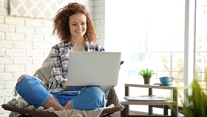 Woman with laptop